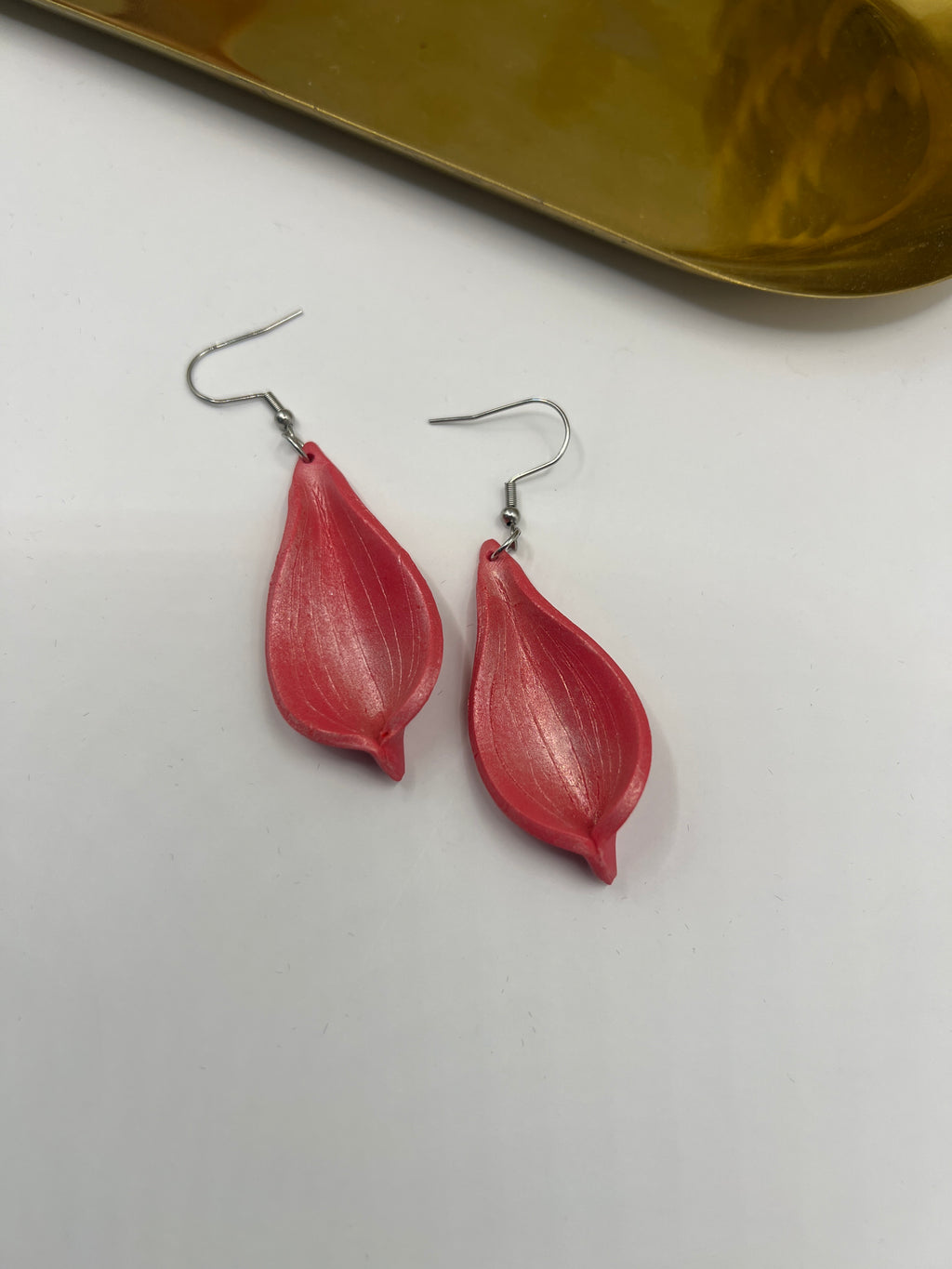 Yellow clay handmade earings