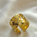 Textured gold statement ring