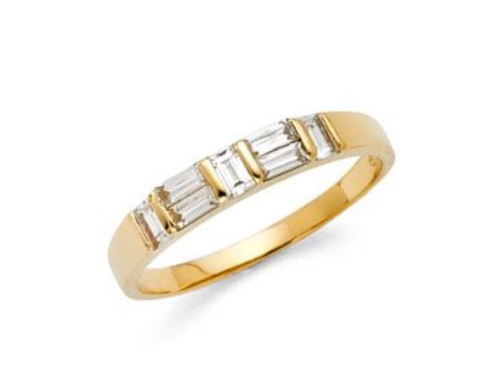 Golden crystal ring