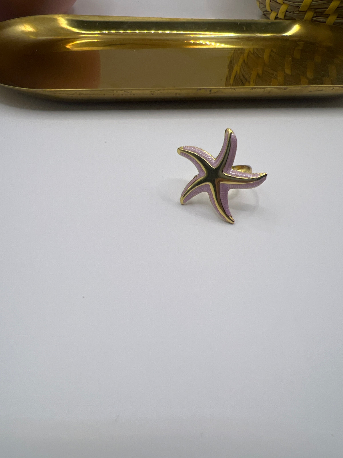 Charming Pale Pink Starfish Ring