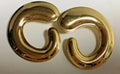 Chunky polished Grooved Half -hoop Earrings