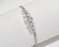 Zirconia silver bangle