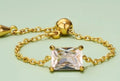 Adjustable gold - chain ring