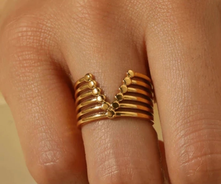 Layered Stripes Ring