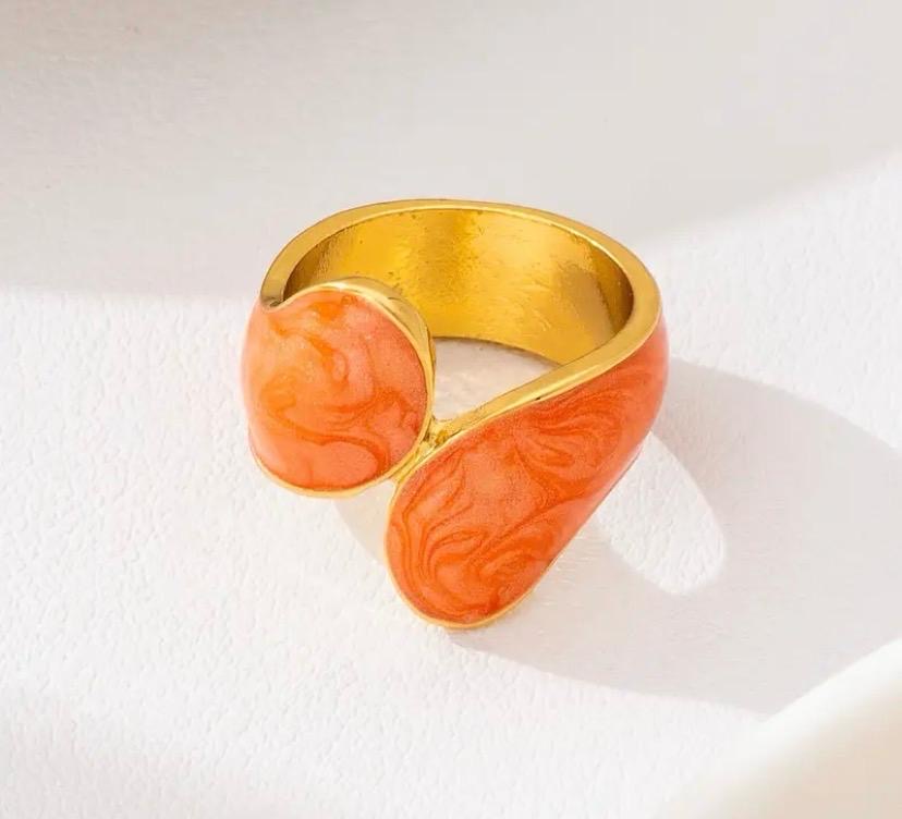 Orange Open - Cuff Ring