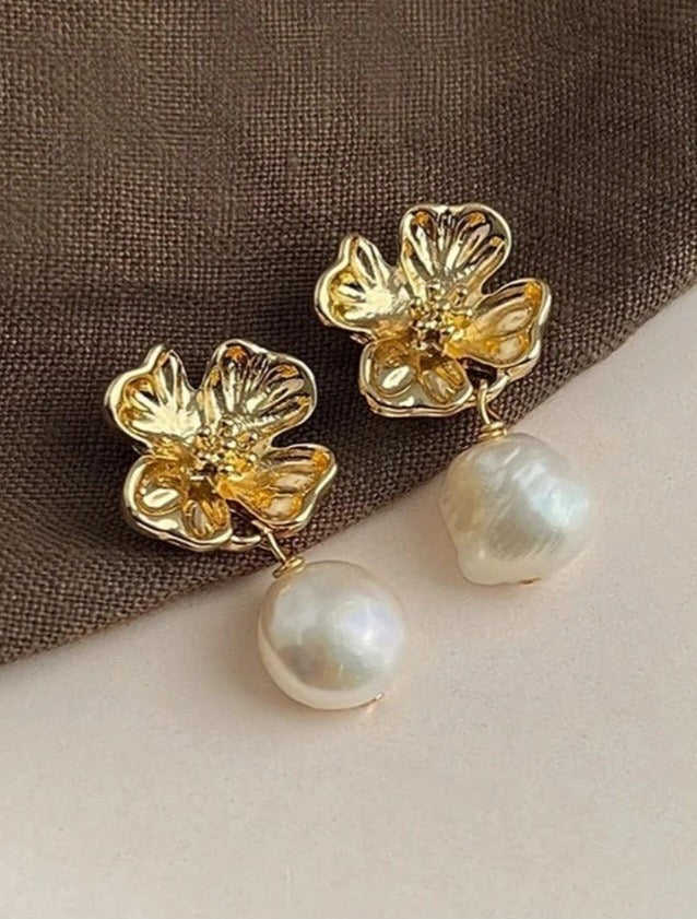 Cascading Floral Drop Earrings