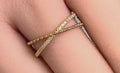 Golden Double -band ring