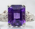 Royal Amethyst cocktail ring with deep purple stone