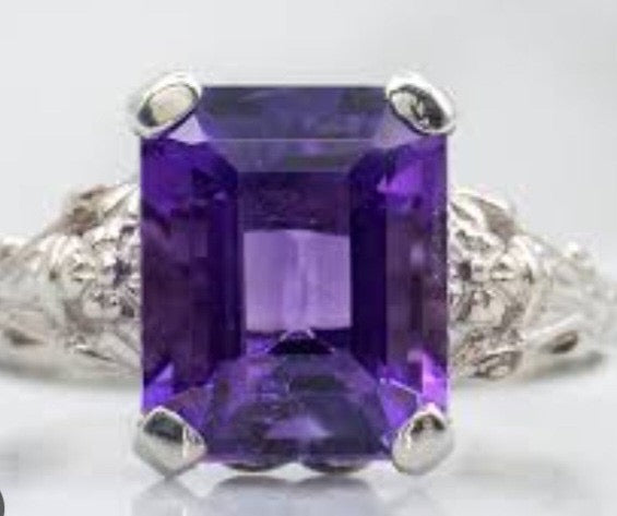 Royal Amethyst cocktail ring with deep purple stone