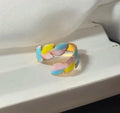 Patel Abstract Wave Ring with multi colour