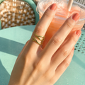 golden adjustable ring