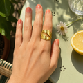 golden adjustable ring
