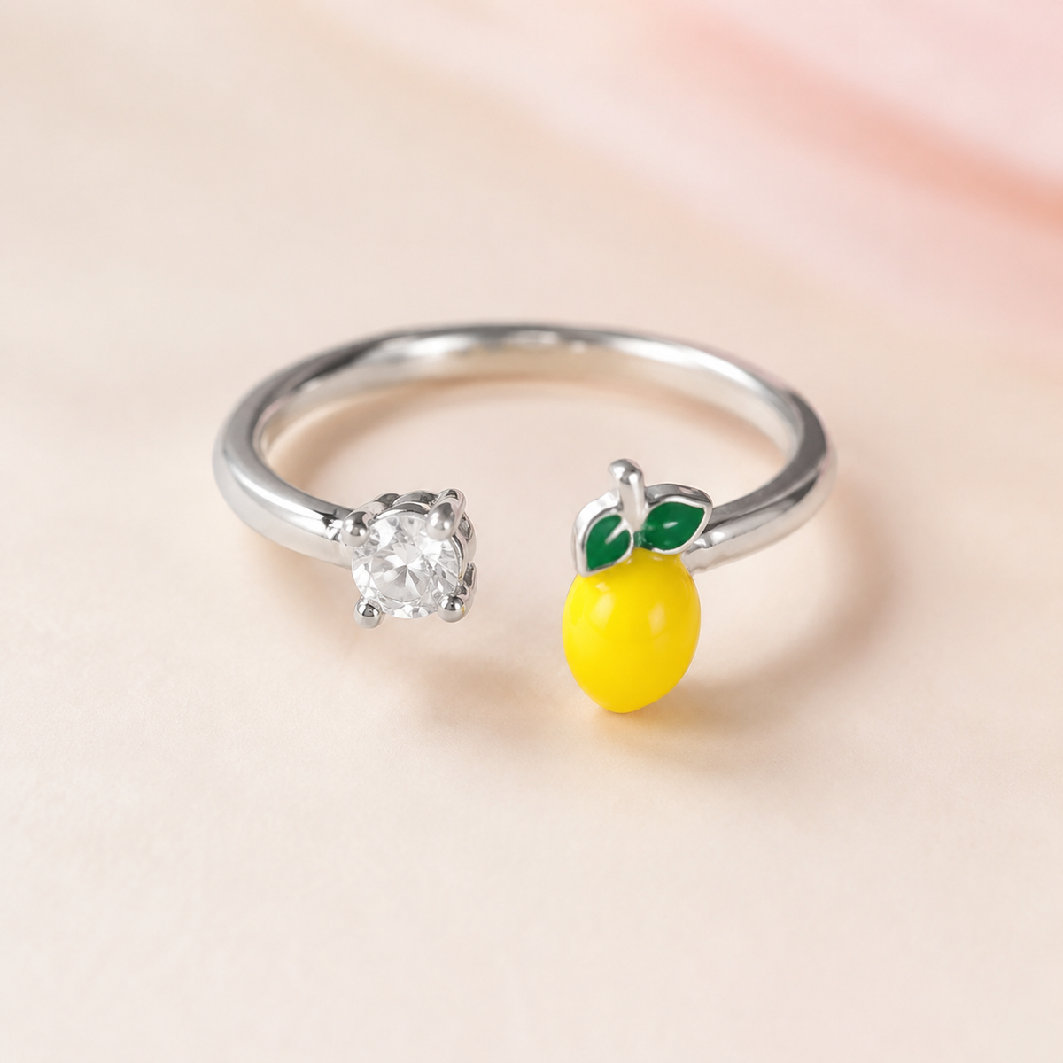 pearl fruit adjustable ring
