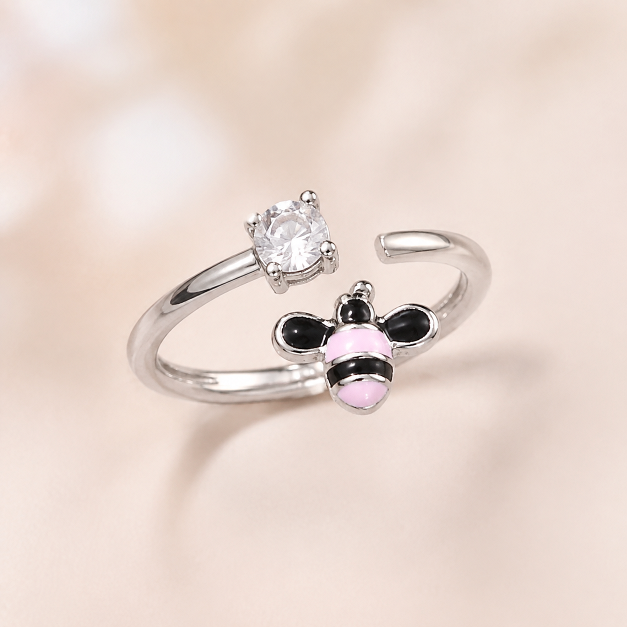 pearl bee ring adjustable