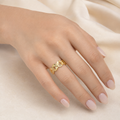 golden adjustable ring