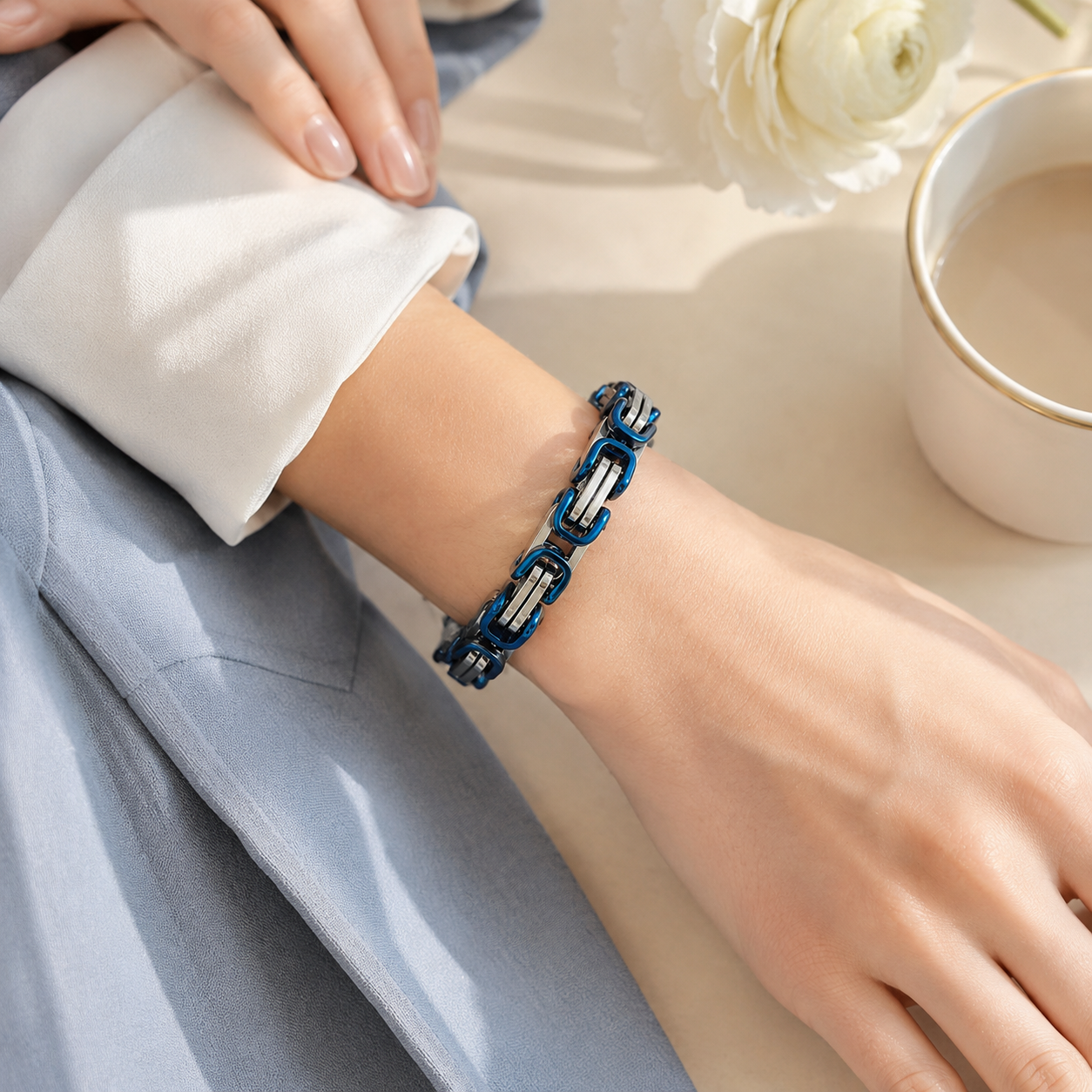 blue steel braclet