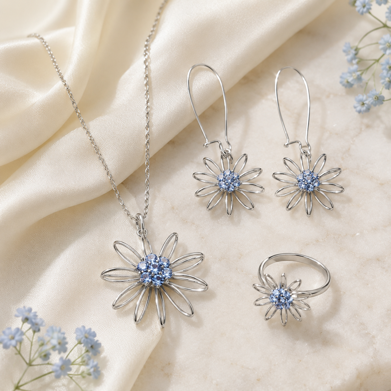 stone pearl jewellery set