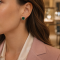 green stone stud420