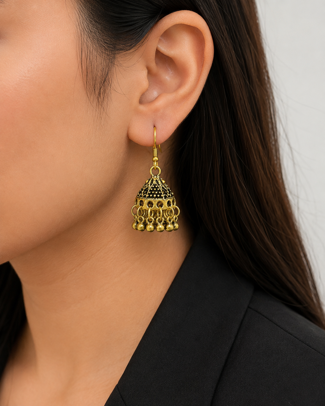 black vintage jhumka