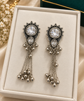 crystal vintage black long earings