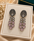 long crystal stone vintage earings