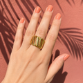golden adjustable ring
