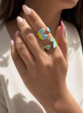 Multi-colour Pastel Swirl Ring