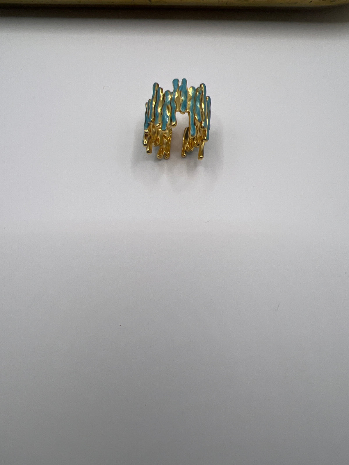 Ribbed Textured Gold Ring