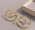 Golden hookless earring