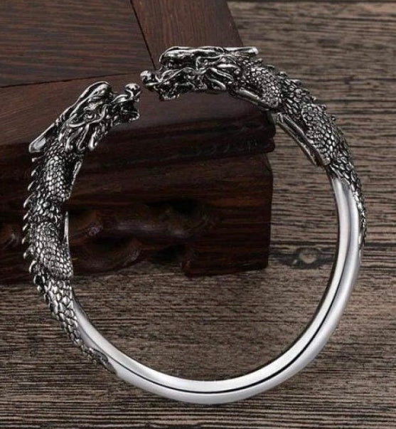Dragon silver oxidized Braclet