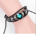 Black crystal layered bracelet