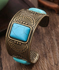 Blue marble and bronze and silver premium handcuff
