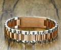 Golden n silver watch plain strap
