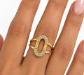Stones golden ring