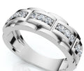 Silver stone glass ring