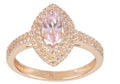 Pink golden stone ring