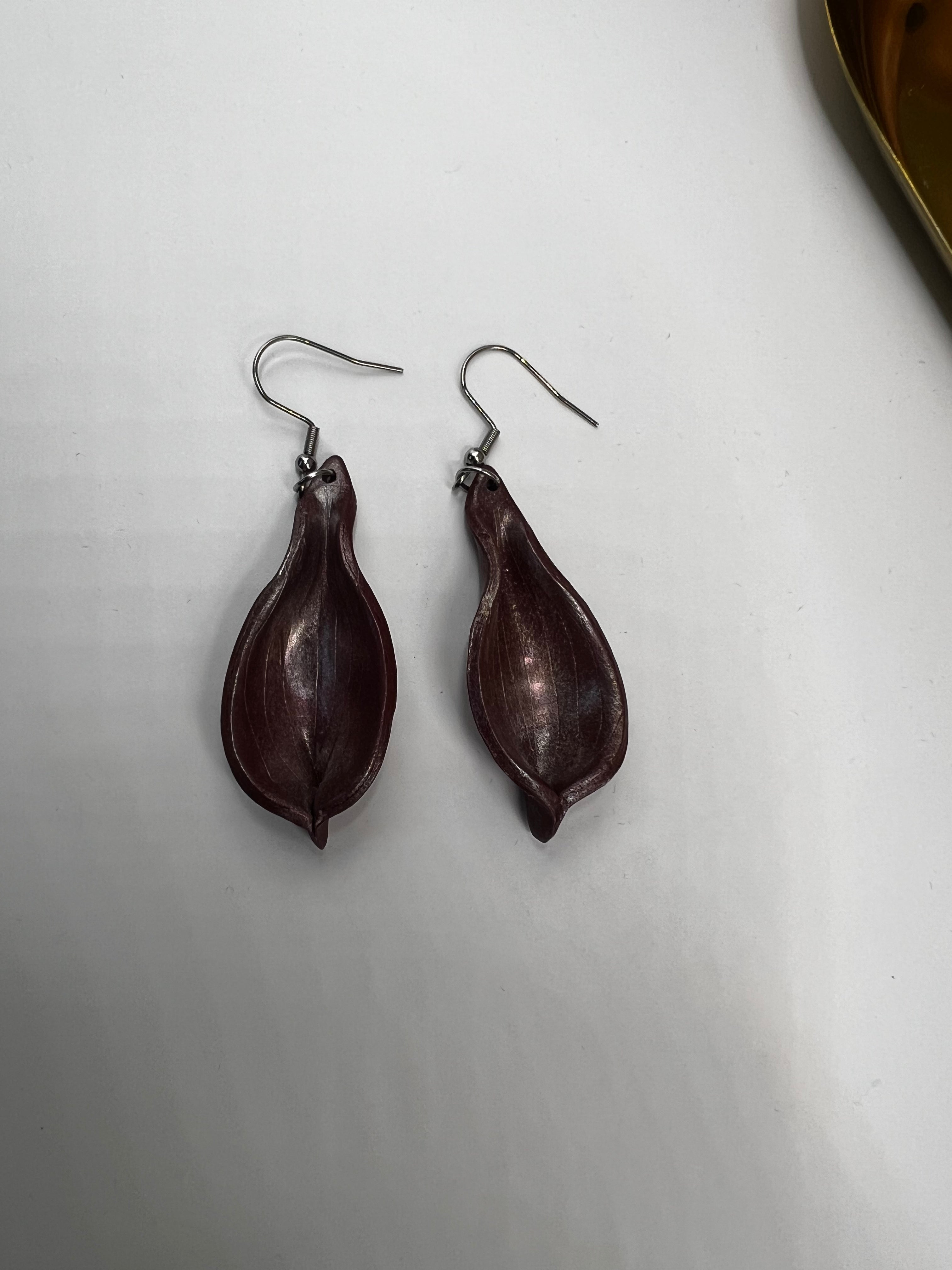 Yellow clay handmade earings