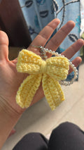 crochet bow keychain