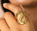 golden adjustable ring