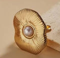 pearl golden ring