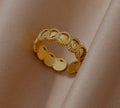 golden round ring