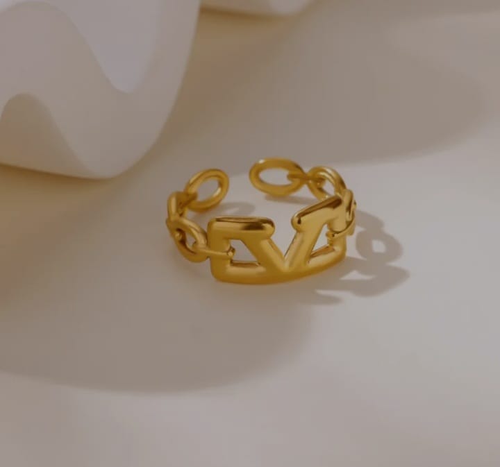 golden V ring