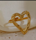 golden heart ring
