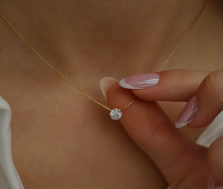 thin stone necklace
