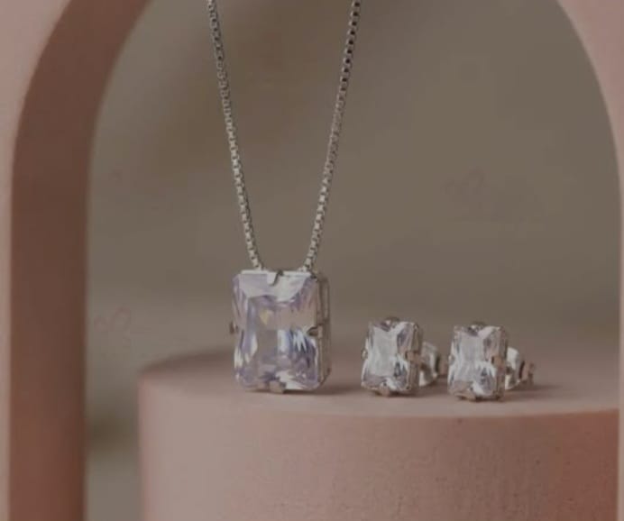 white stone set