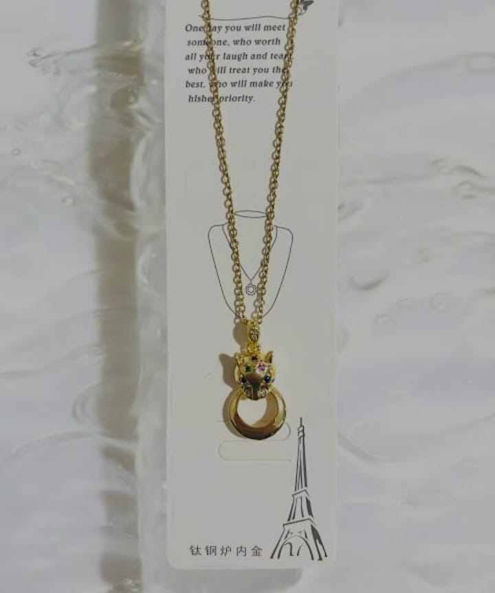 golden lepoard necklace