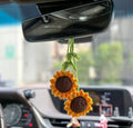 crochet sunflower hanging