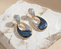 blue shimmer earings