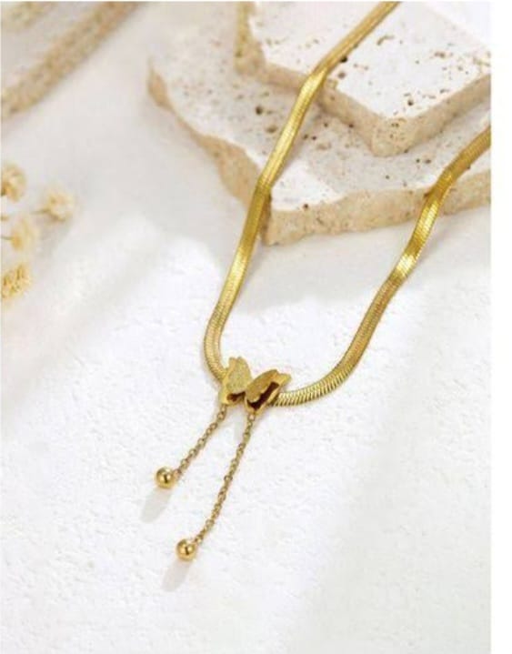 golden butterfly necklace