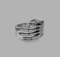 silver skelton earcuff